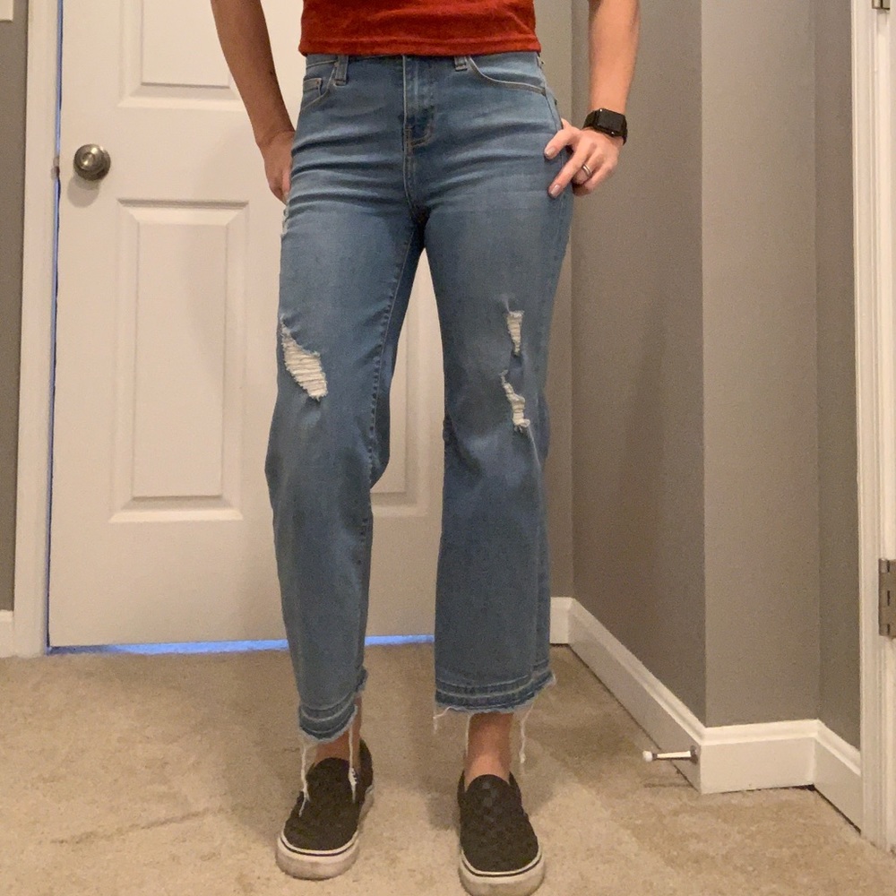 Crescent Drive - Wide-legged crop denim